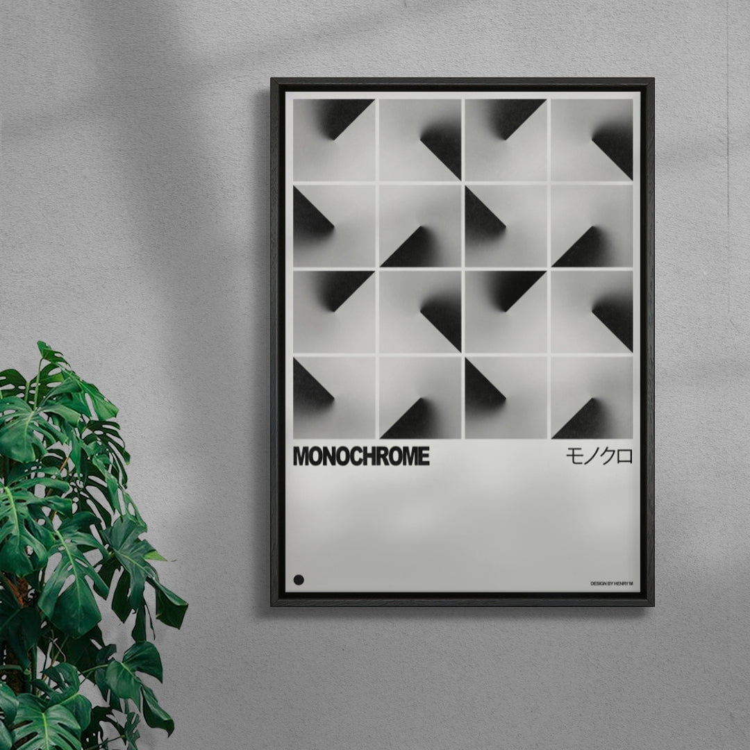 Monochrome contemporary wall art print by Henry M. - sold by DROOL
