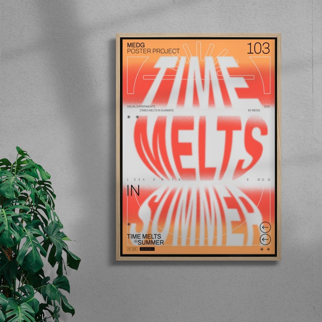 Time Melts In Summer contemporary wall art print by MEDG - sold by DROOL