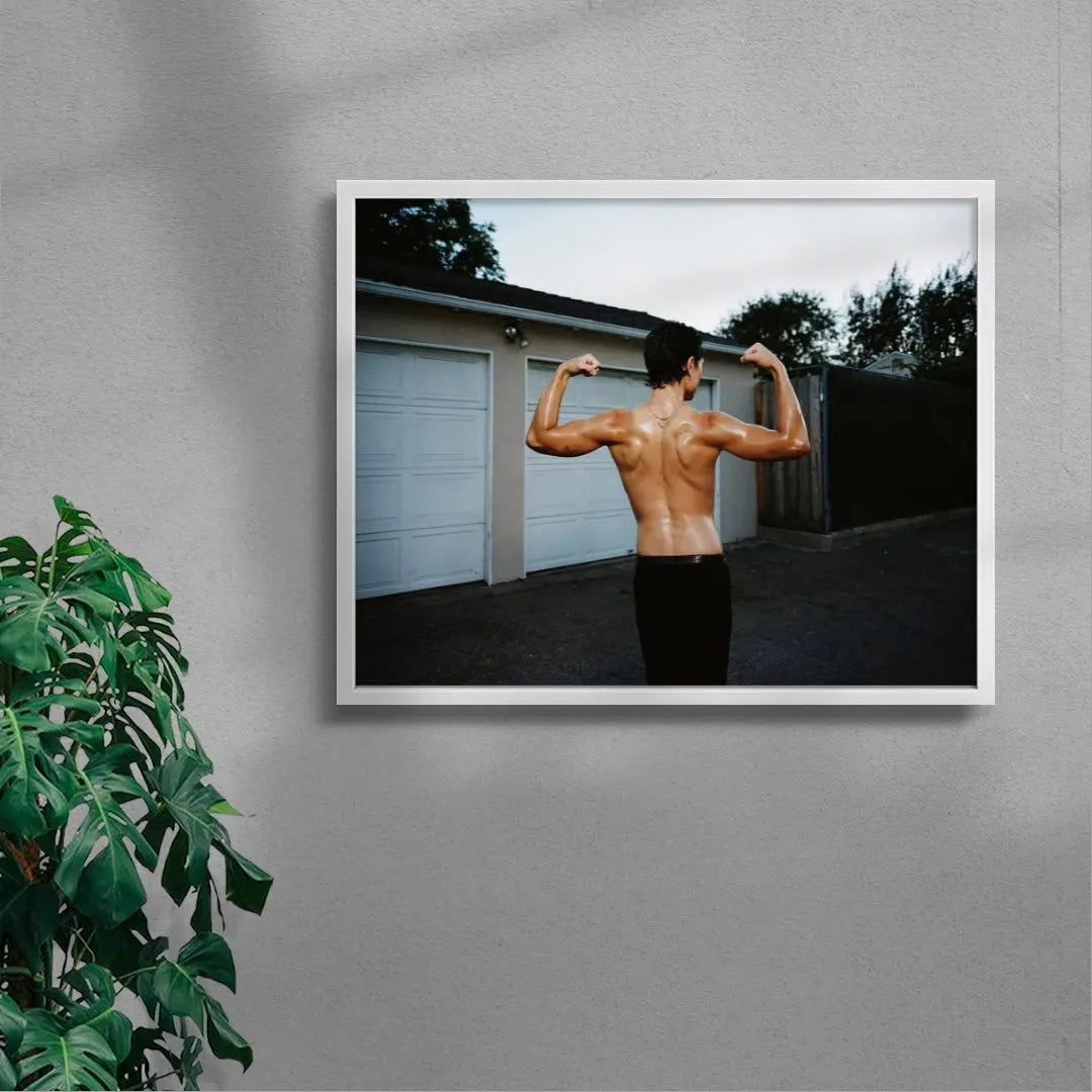 Backyard Flex contemporary wall art print by Lauren Withrow - sold by DROOL