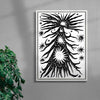 FOSSIL-COMET contemporary wall art print by Célestin Krier - sold by DROOL