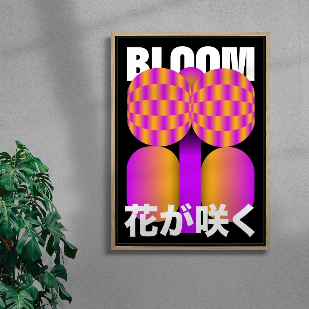 In Bloom contemporary wall art print by Petra - sold by DROOL