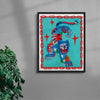 Tiger in Blue contemporary wall art print by Kwonny - sold by DROOL