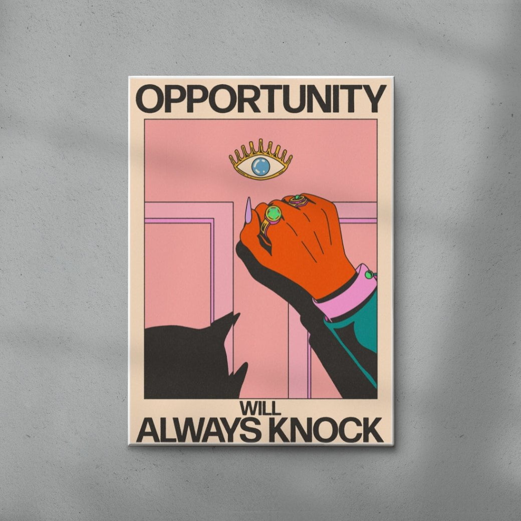 Opportunity Will Always Knock contemporary wall art print by Azaazelus - sold by DROOL