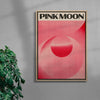Pink Moon contemporary wall art print by Henry M. - sold by DROOL
