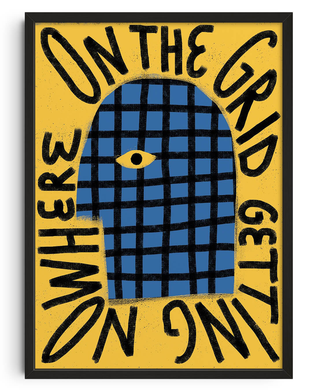 On The Grid Getting Nowhere contemporary wall art print by Carilla Karahan - sold by DROOL
