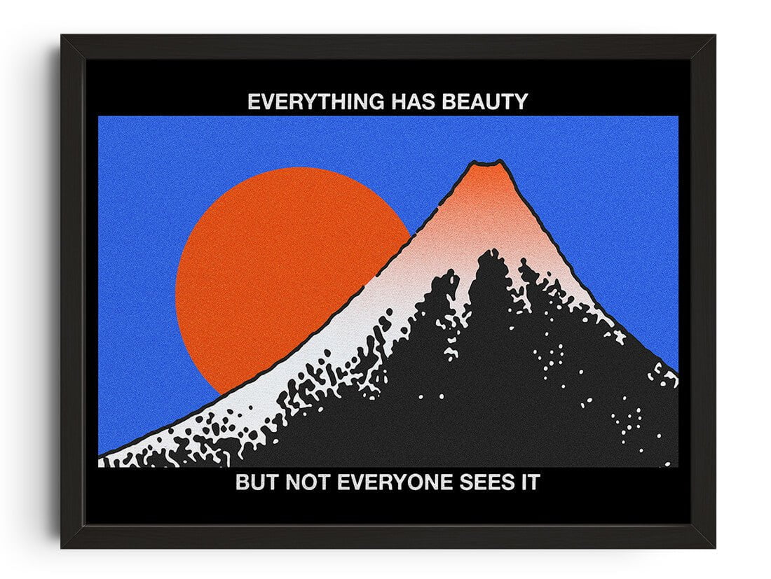 Everything has beauty by Othman Zougam contemporary wall art print from DROOL