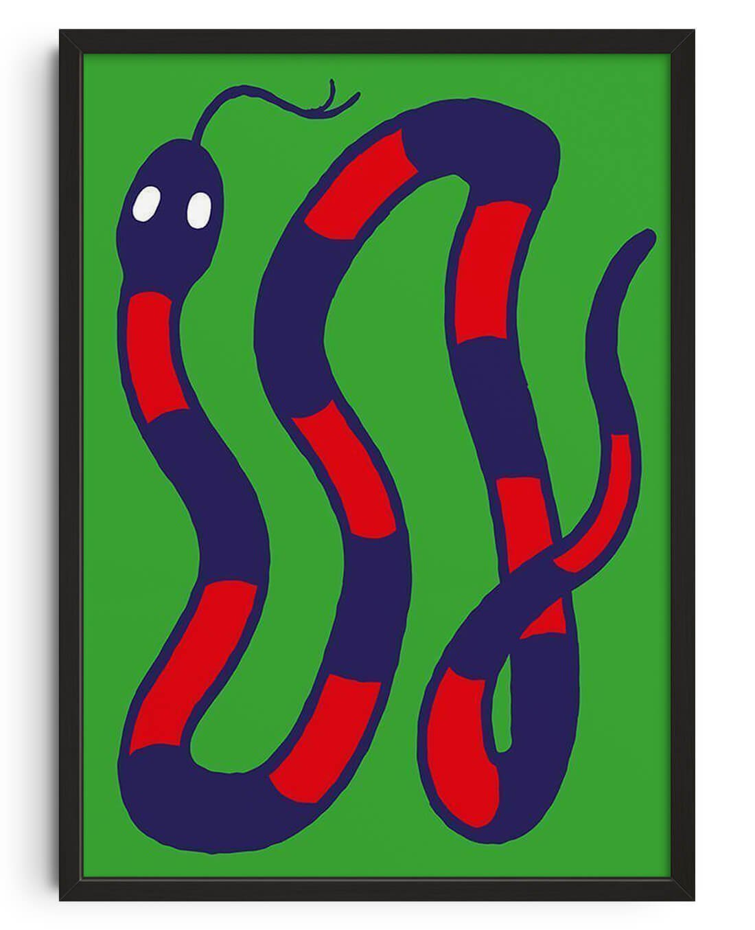 Snake contemporary wall art print by Max Blackmore - sold by DROOL