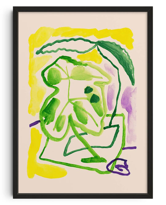 Imaginierte Flora in Grün