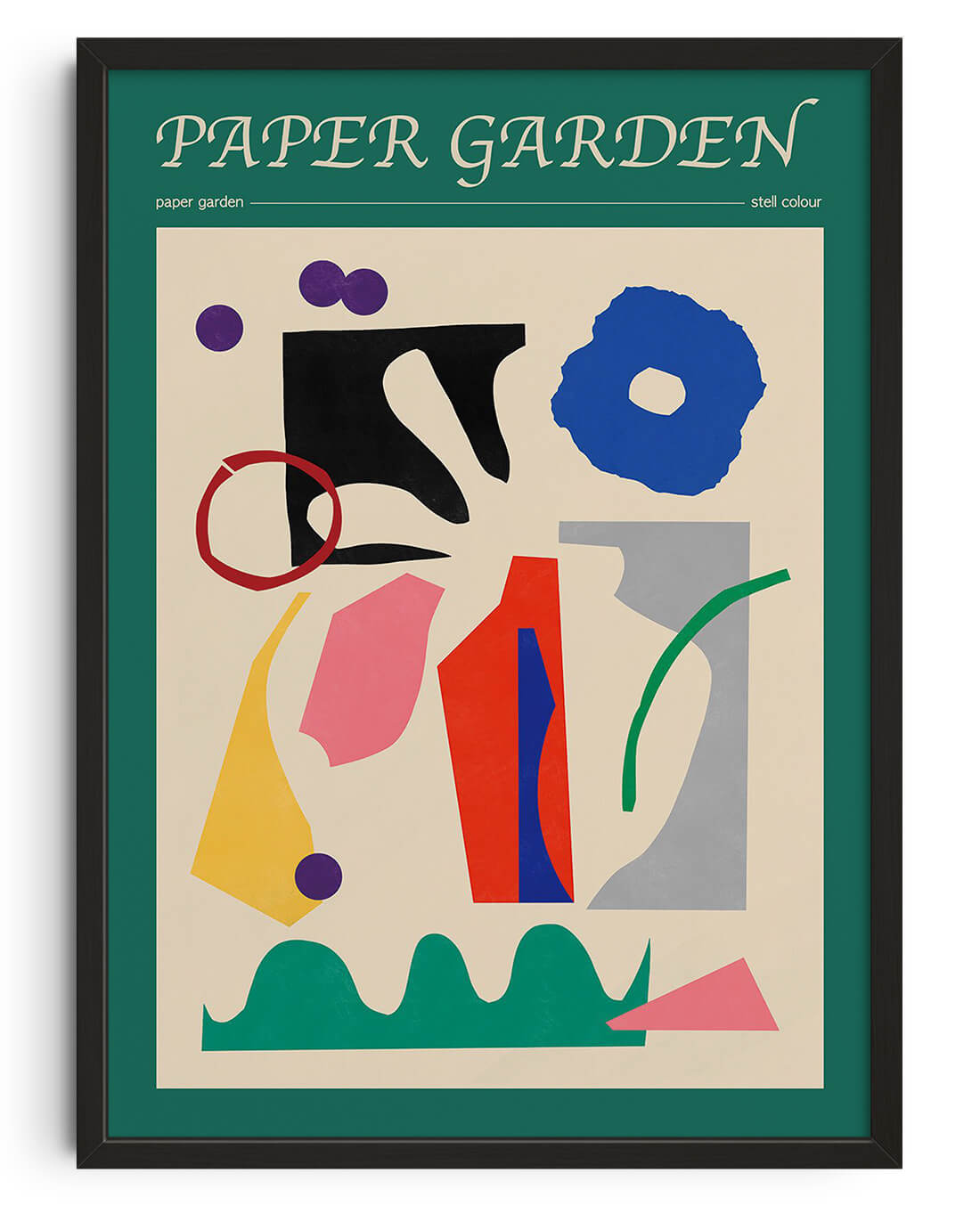 Paper Garden II-I contemporary wall art print by Stell Paper - sold by DROOL