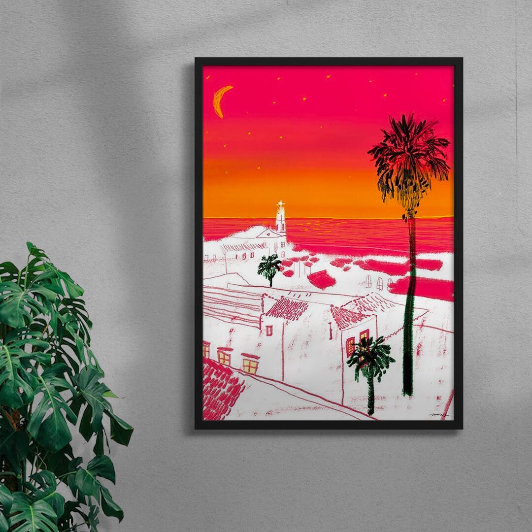 A Village In Colours contemporary wall art print by mareykrap - sold by DROOL