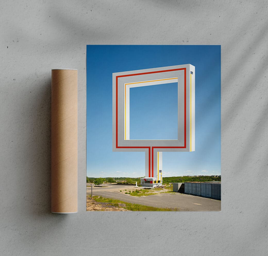 Square Building contemporary wall art print by Alex Lysakowski - sold by DROOL