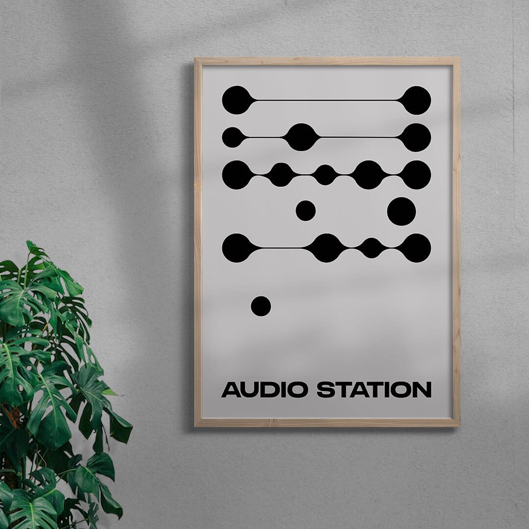 Audio Station contemporary wall art print by Adam Foster - sold by DROOL