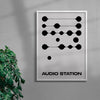 Load image into Gallery viewer, Audio Station contemporary wall art print by Adam Foster - sold by DROOL