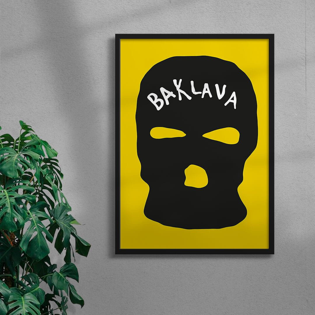 Baklava contemporary wall art print by Max Blackmore - sold by DROOL