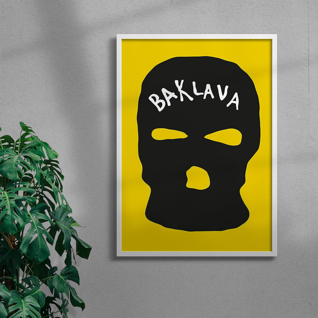 Baklava contemporary wall art print by Max Blackmore - sold by DROOL