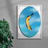 Banana contemporary wall art print by Jorge Santos - sold by DROOL