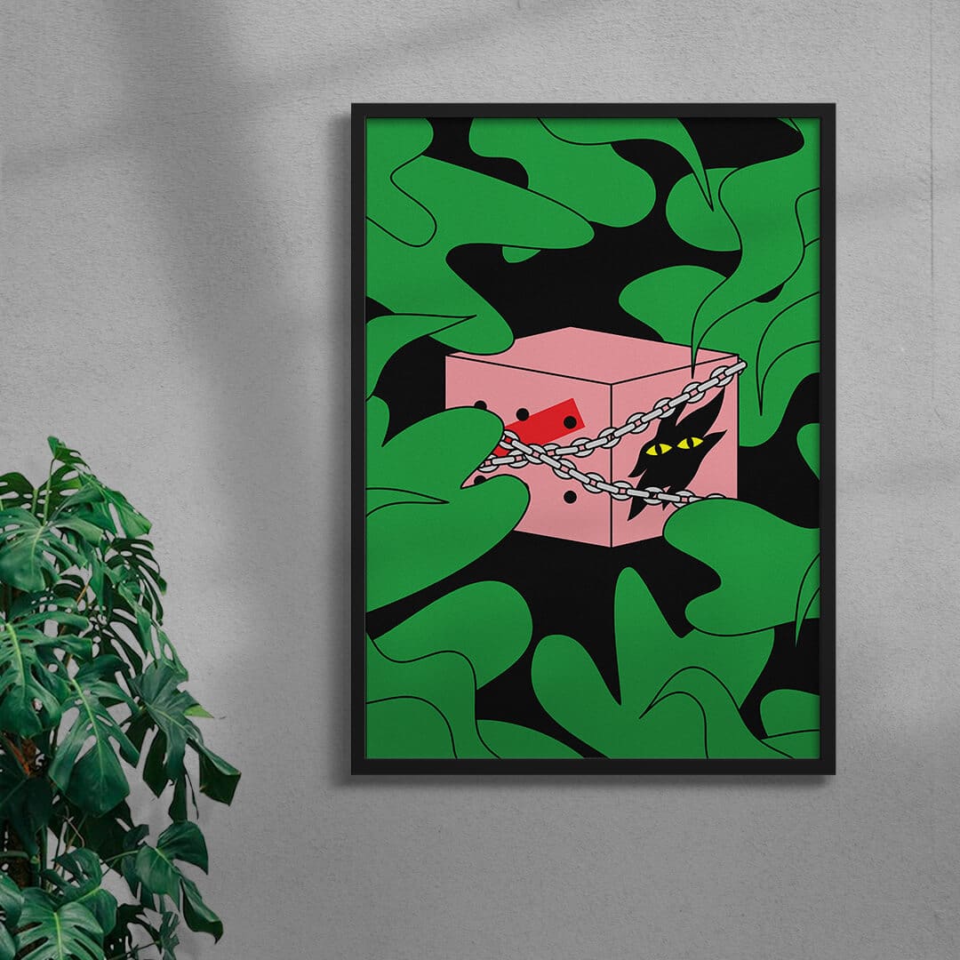 Beast in a box contemporary wall art print by GOOD OMEN - sold by DROOL
