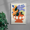 Big Flowers in a Big Vase contemporary wall art print by Els Jennings - sold by DROOL