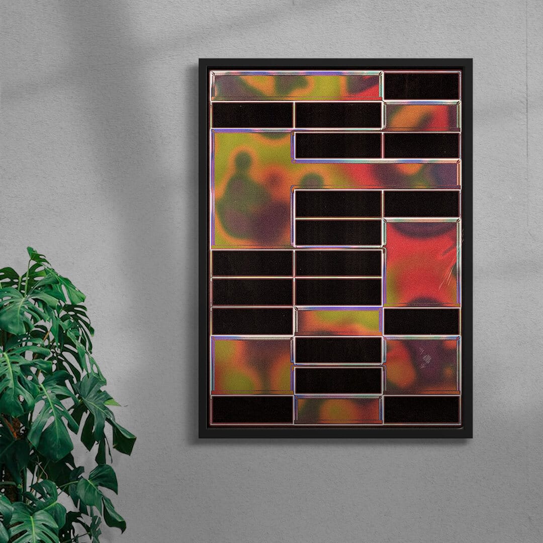 Blocks contemporary wall art print by Jorge Santos - sold by DROOL