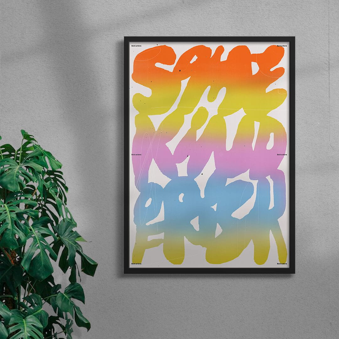 Bold Actions contemporary wall art print by Jorge Santos - sold by DROOL