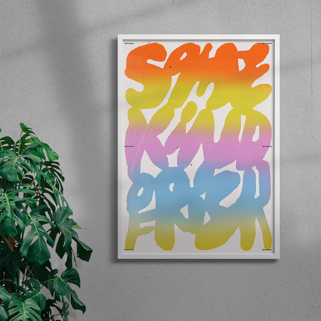 Bold Actions contemporary wall art print by Jorge Santos - sold by DROOL