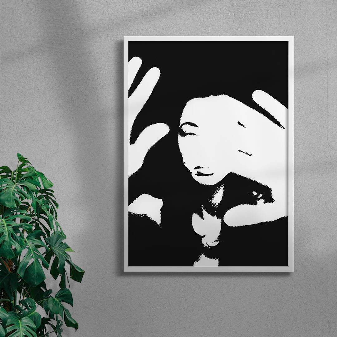 Boxed in contemporary wall art print by Sven Silk - sold by DROOL