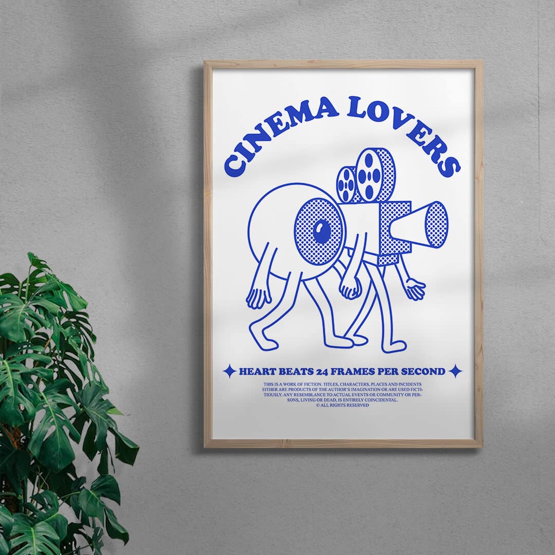 Cinema Lovers contemporary wall art print by Carilla Karahan - sold by DROOL