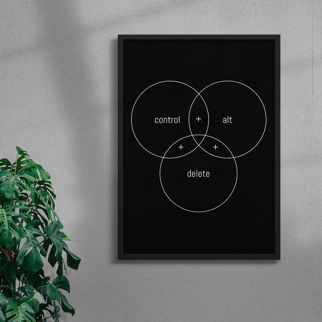 Ctrl+Alt+Del contemporary wall art print by Roman Post. - sold by DROOL