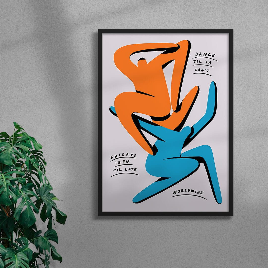 Dance Til Ya Can't contemporary wall art print by Jocelyn Tsaih - sold by DROOL