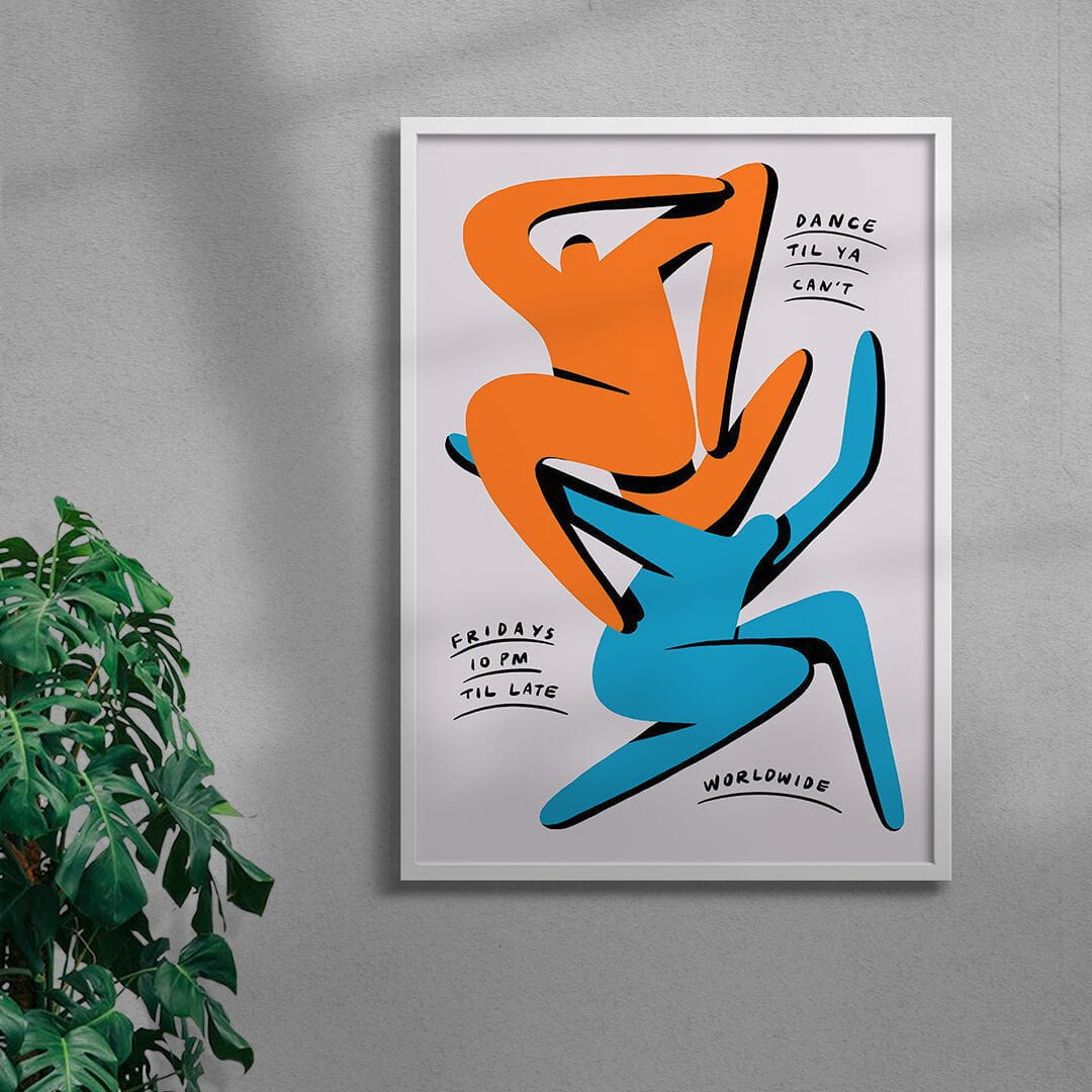 Dance Til Ya Can't contemporary wall art print by Jocelyn Tsaih - sold by DROOL