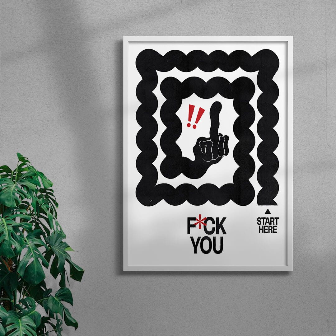 F U contemporary wall art print by Alexander Khabbazi - sold by DROOL