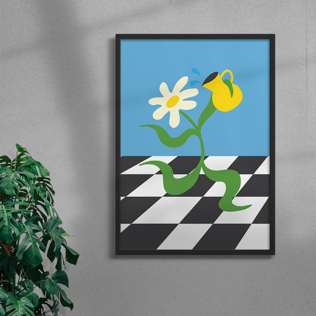 Flower 6 contemporary wall art print by Max Blackmore - sold by DROOL