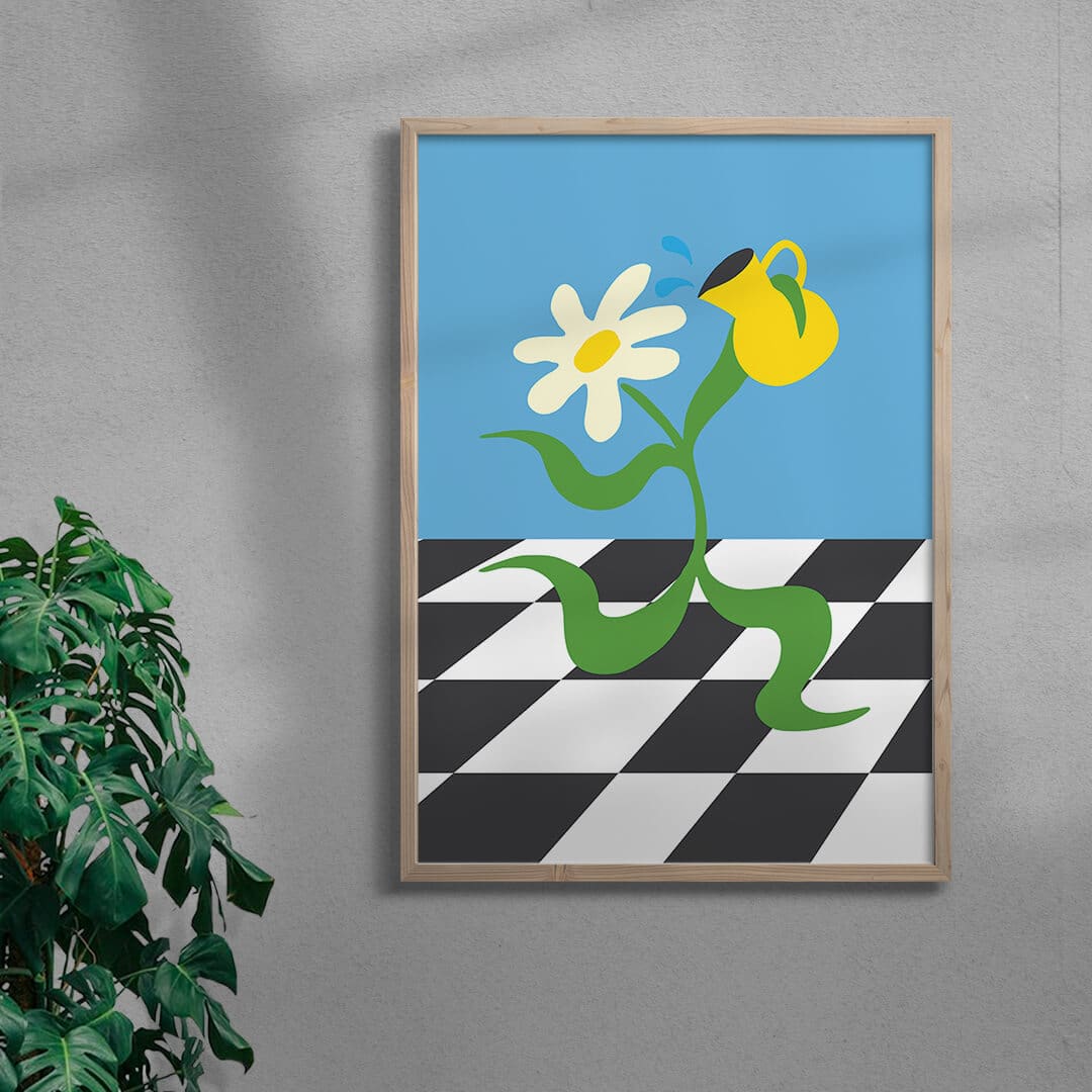 Flower 6 contemporary wall art print by Max Blackmore - sold by DROOL