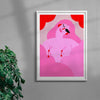 Flirty contemporary wall art print by Kissi Ussuki - sold by DROOL