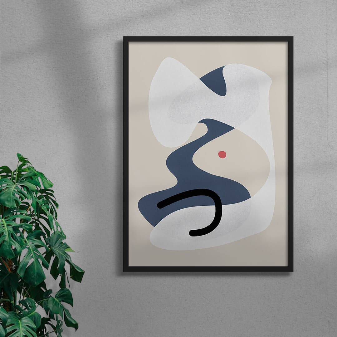 Floating Shapes #4 contemporary wall art print by frisk - sold by DROOL