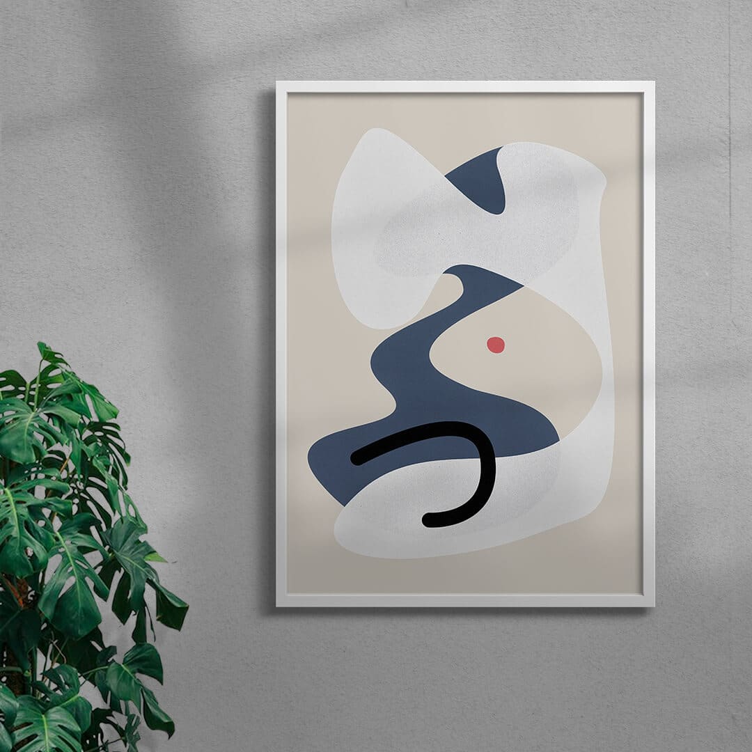 Floating Shapes #4 contemporary wall art print by frisk - sold by DROOL