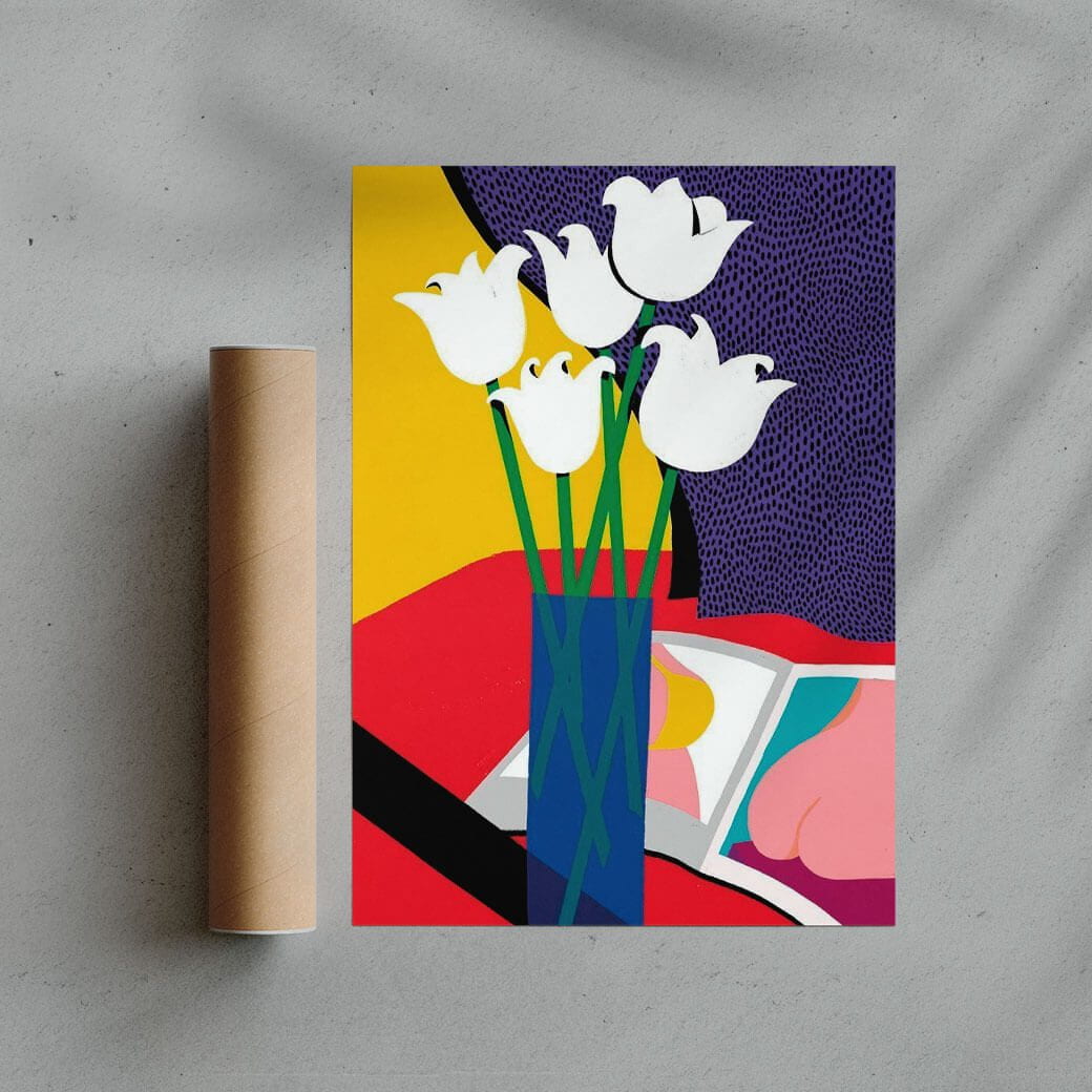 Flowers contemporary wall art print by Johanna Noack - sold by DROOL