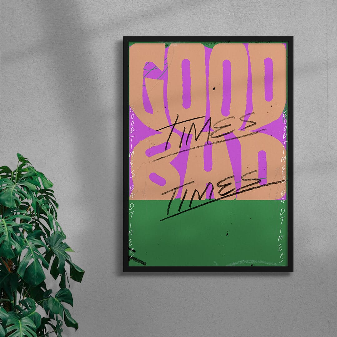 Good times, bad times contemporary wall art print by Jorge Santos - sold by DROOL