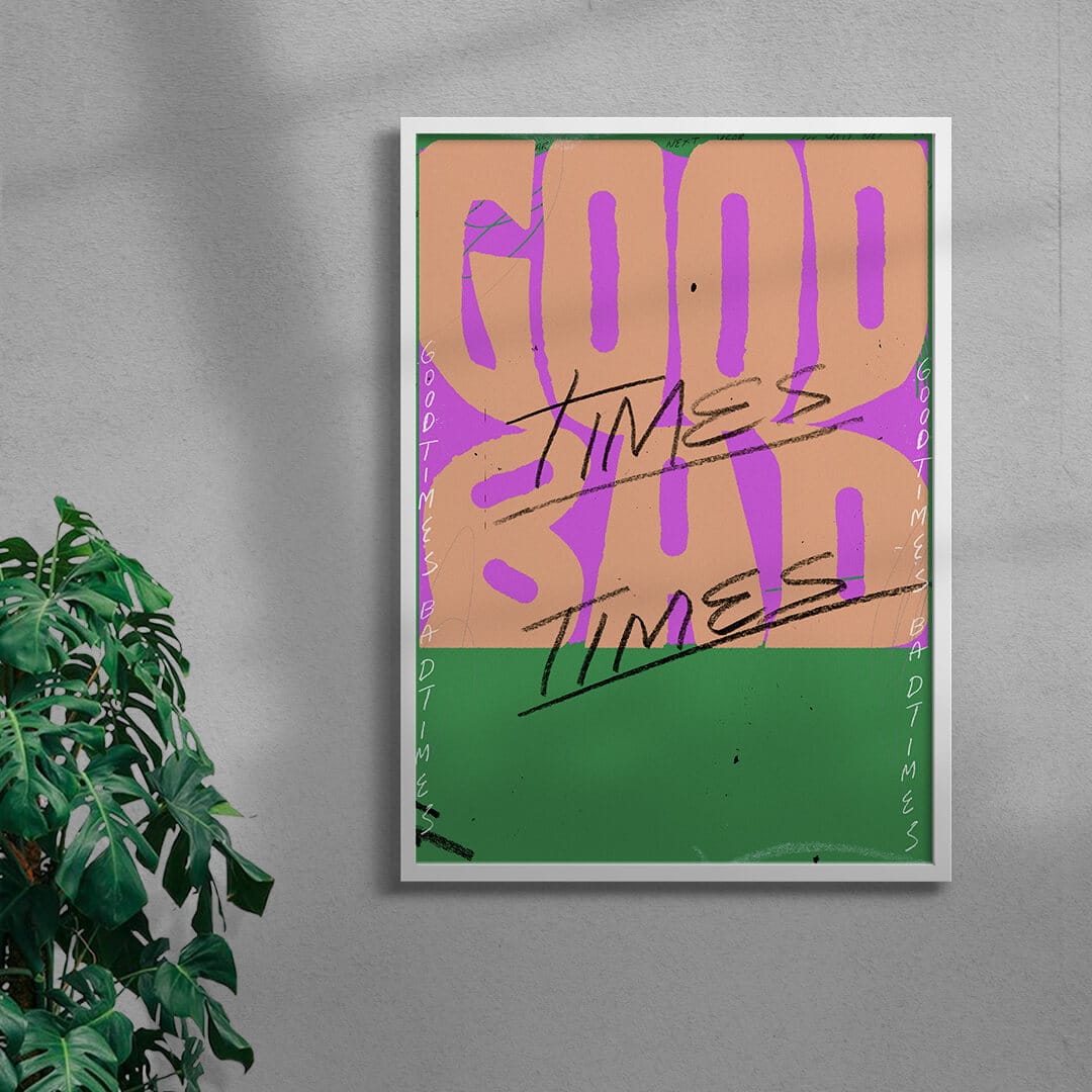 Good times, bad times contemporary wall art print by Jorge Santos - sold by DROOL