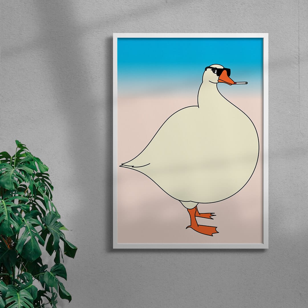Goose contemporary wall art print by Will Da Costa - sold by DROOL