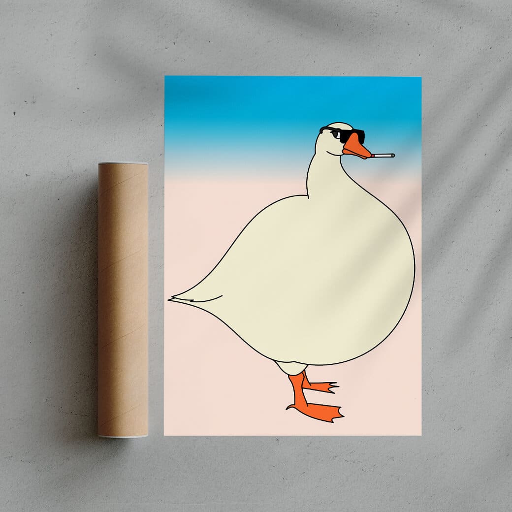 Goose contemporary wall art print by Will Da Costa - sold by DROOL