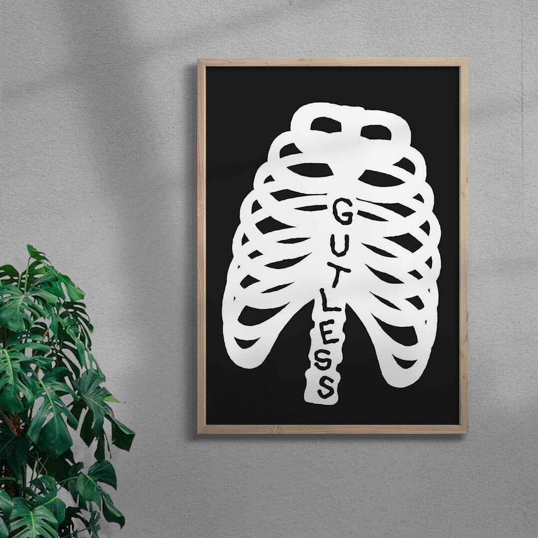 Gutless contemporary wall art print by Max Blackmore - sold by DROOL