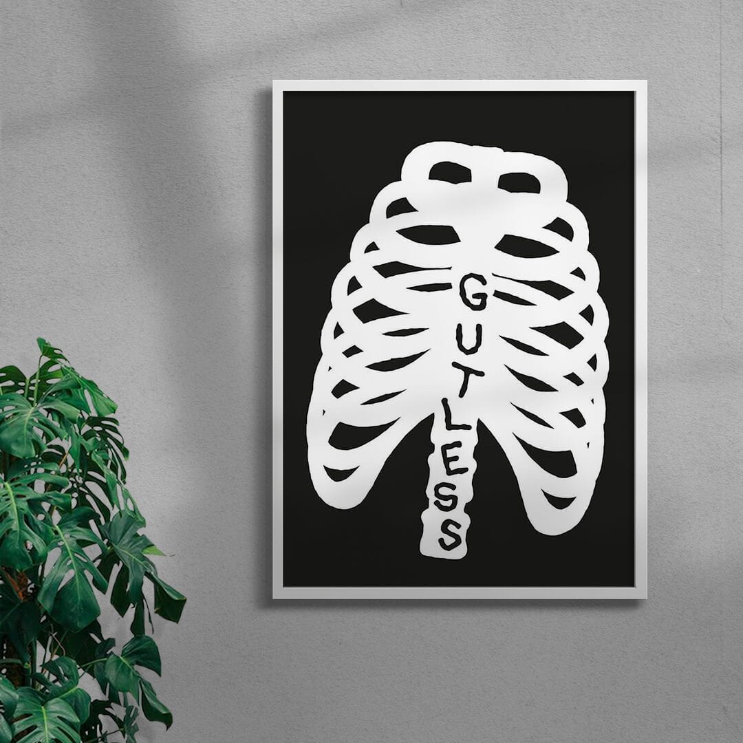 Gutless contemporary wall art print by Max Blackmore - sold by DROOL