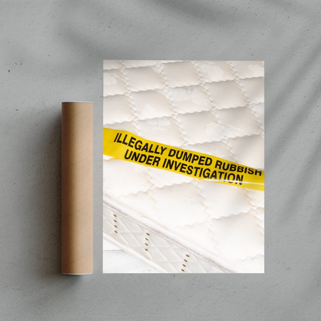 Illegally dumped contemporary wall art print by Eve Lee - sold by DROOL