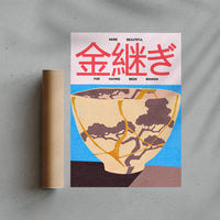 Thumbnail for Kintsugi contemporary wall art print by Othman Zougam - sold by DROOL