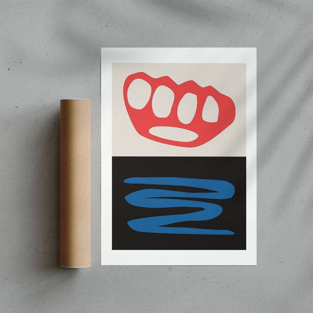 Knuckles contemporary wall art print by DROOL Collective - sold by DROOL