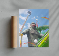 Thumbnail for Kong in Paris contemporary wall art print by Tom Modol - sold by DROOL