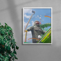 Thumbnail for Kong in Paris contemporary wall art print by Tom Modol - sold by DROOL