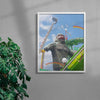 Load image into Gallery viewer, Kong in Paris contemporary wall art print by Tom Modol - sold by DROOL