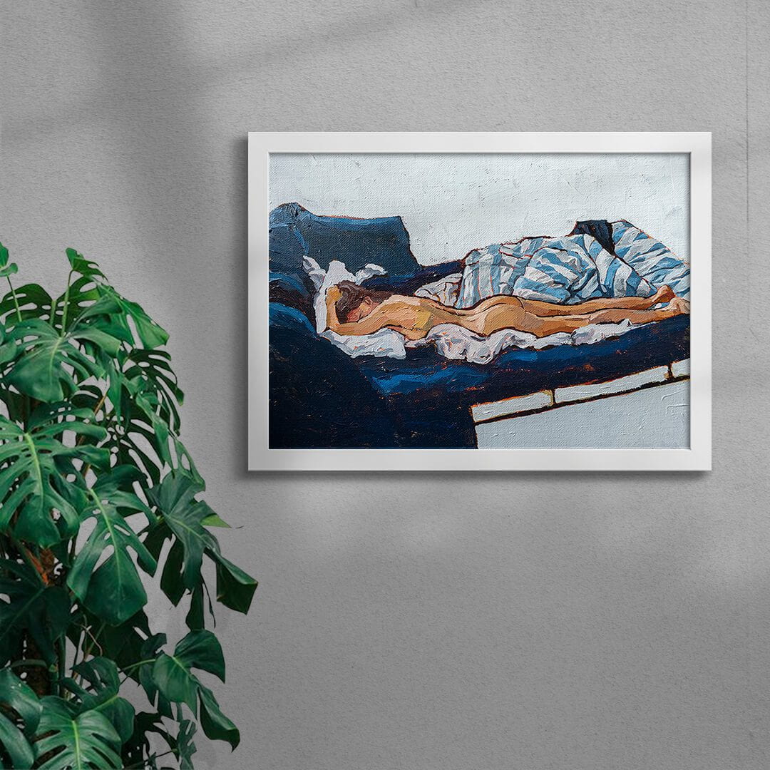 Laisse tomber les filles contemporary wall art print by Sophie Goudman-Peachey - sold by DROOL